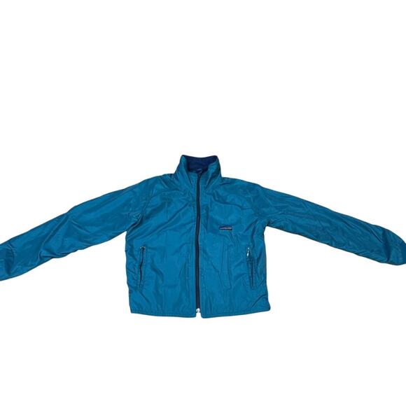 "PATAGONIA" KIDS VTG Jacket Zip Up Zip Pockets  90's Kids Unisex Ski Blue/Green - Picture 1 of 13
